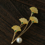 Luxury Pearl & Shell Brooch Collection | Vintage Floral, Butterfly & Gourd Pins
