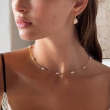 Starry Scattered Irregular Freshwater Pearl Collarbone Necklace