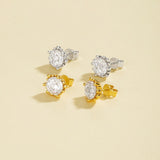 Shimmering Cubic Zirconia Stud Earrings