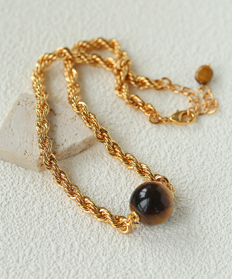 Maillard Tone Tiger’s Eye Chian Necklace