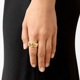 Sculptural Oval Dome Statement Band Ring