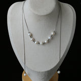Multi-Wear Styles Adjustable Sliding Freshwater Pearl Smile Long Necklace