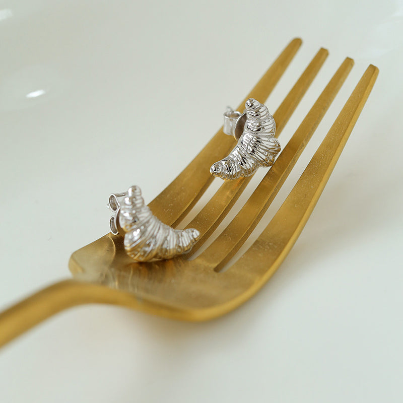 Boucles d'oreilles puces petit croissant