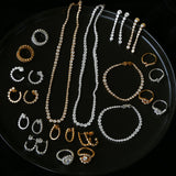 Bubble Curved Bezel Set CZ Band Ring