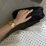 Twisted Braided Statement Ring - Wide