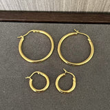 Nordic Minimalist 925 Sterling Silver Hoop Earrings