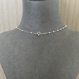 925 Sterling Silver Heart Cross Lariat Necklace
