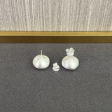 Handcrafted Irregular Brushed “Little Silver Bean” Earrings