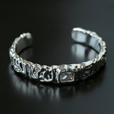 Ruched Lava Textured Open Cuff Bracelet