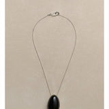 Black Teardrop Pendant Necklace