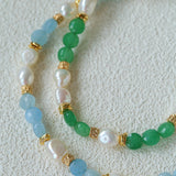 Aventurine Freshwater Pearl Beaded Necklace