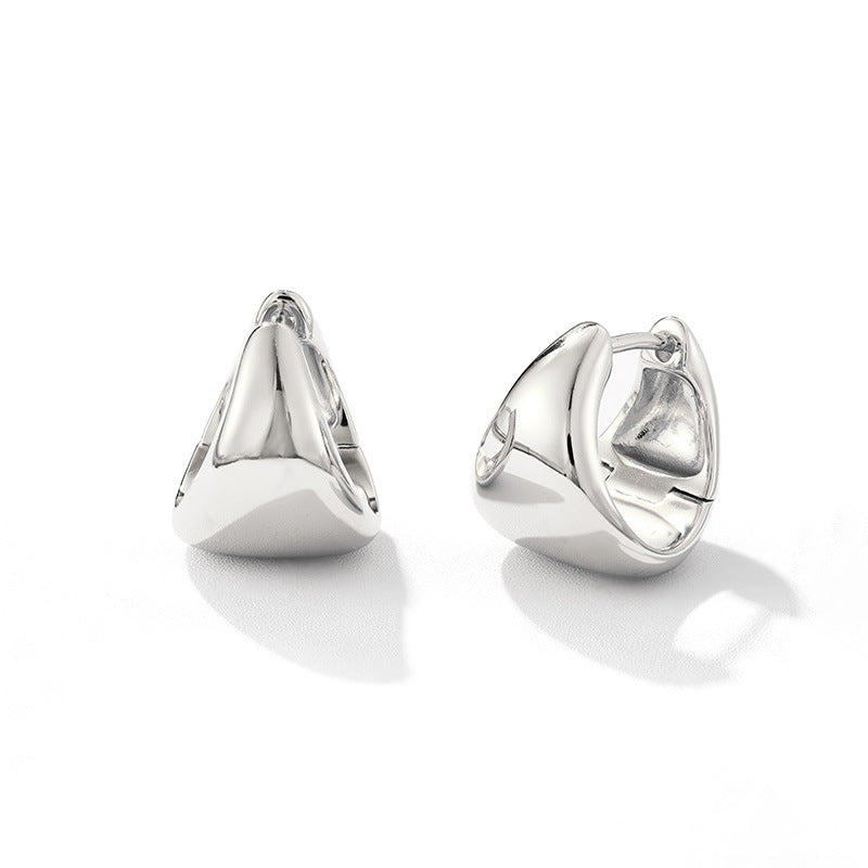 Polished Cone Huggie Earrings | Minimalist Everyday Hoops