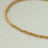 Dual-Style Lava Grain Gold Collarbone Necklace (Pearl Mix + Solid Lava Chain)