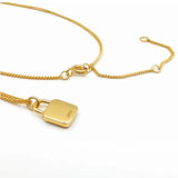 925 Sterling Silver Lock Alphabet Necklace
