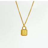 925 Sterling Silver Lock Alphabet Necklace