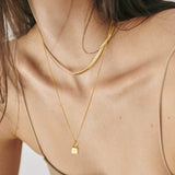 925 Sterling Silver Lock Alphabet Necklace