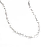Alternating Bar Paperclip Chain Necklace - scale view | Floysun