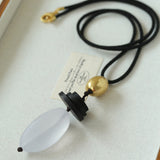 Abstract Geometric Long Pendant Necklace