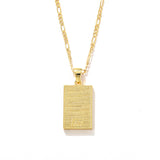 Rectangular Black Onyx Pendant Layering Necklace