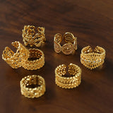 Vintage Palace Lace Filigree Zircon Open Ring