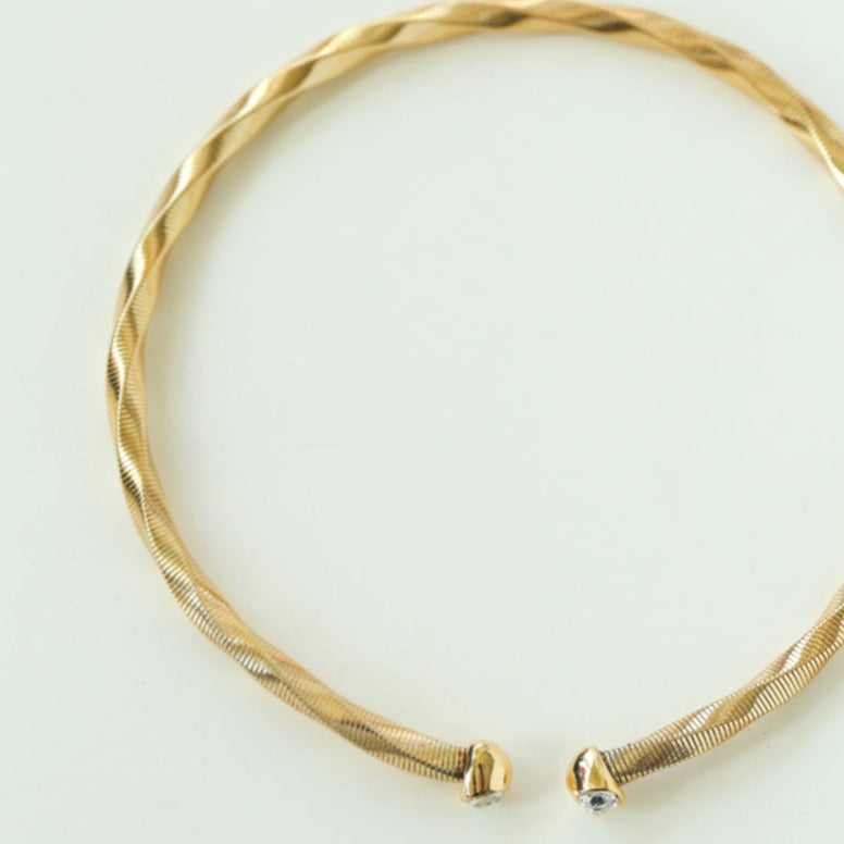 Twist Stretch Choker Open Necklace