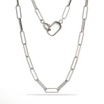 Alternating Bar Paperclip Chain Necklace - close-up detail | Floysun