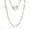 Alternating Bar Paperclip Chain Necklace - close-up detail | Floysun