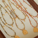 Colorful Mini Natural Stone Necklace | Bohemian Layering Style