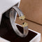 Pavé sculpted-end flexible cuff bracelet in jewelry box