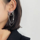 Tiger Chain Tassel Earrings