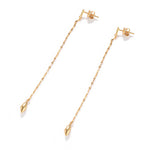 Teardrop Tassel Long Chain Drop Earrings - detail view 4 | Floysun