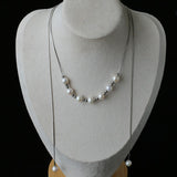 Multi-Wear Styles Adjustable Sliding Freshwater Pearl Smile Long Necklace