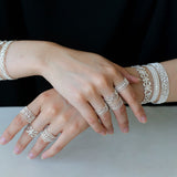 Vintage Palace Lace Filigree Zircon Open Ring