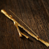 Vintage Gilded Branch Brooch