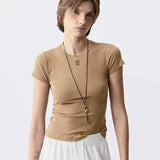 Matte Silver Key Pendant Necklace – Adjustable Black Cord Long Necklace