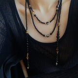 Celestial Black Agate & Tiger’s Eye Short Necklace