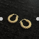 Luxury Beaded Hoop Earrings