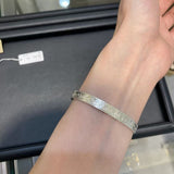 Vintage Vine Pattern Open Cuff 925 Silver Bracelet