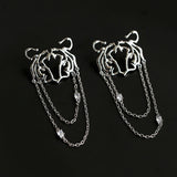 Tiger Chain Tassel Earrings