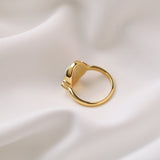 Anello Vintage Elegante con Smalto e Opale