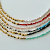 Mini Beaded Asymmetrical Green Agate Bracelet