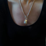 Minimalist Baroque Pearl Silver Chain Necklace - Style B