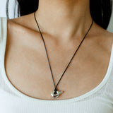 Minimalist Vase / Wine Jug / Wallet Sculptural Pendant Long Necklace