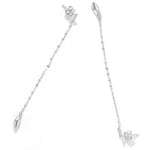Teardrop Tassel Long Chain Drop Earrings - close-up detail 4 | Floysun