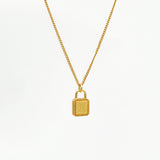925 Sterling Silver Lock Alphabet Necklace