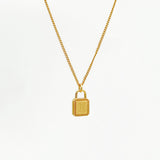 925 Sterling Silver Lock Alphabet Necklace