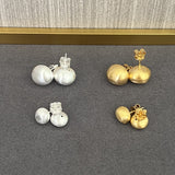 Handcrafted Irregular Brushed “Little Silver Bean” Earrings