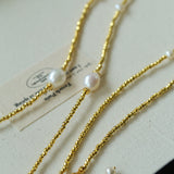 Bohemian Faceted Gold Bead Necklace – Colorful Gemstone or Pearl Style
