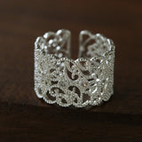 Vintage Palace Lace Filigree Zircon Open Ring