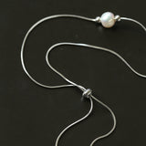 Multi-Wear Styles Adjustable Sliding Freshwater Pearl Smile Long Necklace